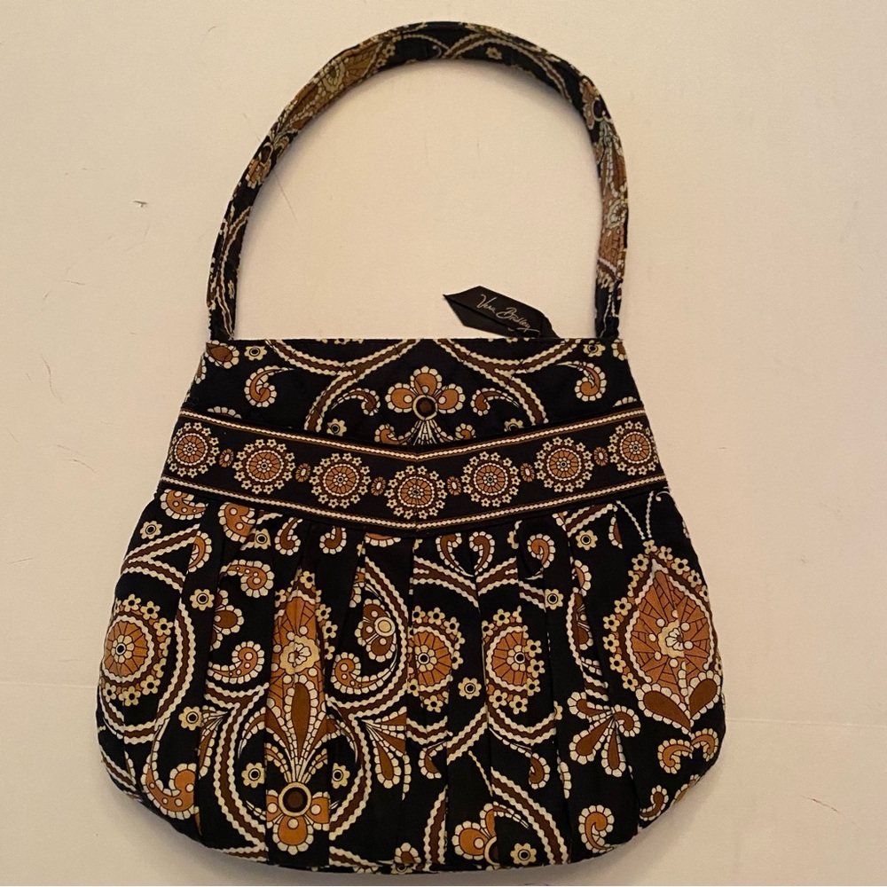 Vera Bradley Cafe Latte Hannah Pleated Handbag